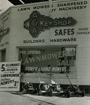 Buzz Oates history key shop storefront