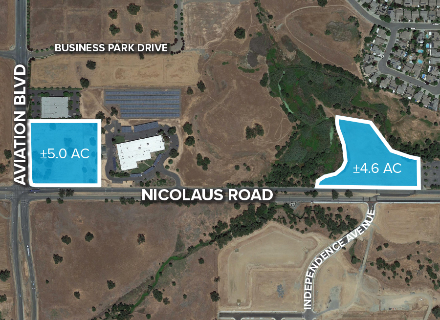 Nicolaus Road Land Aerial Parcels
