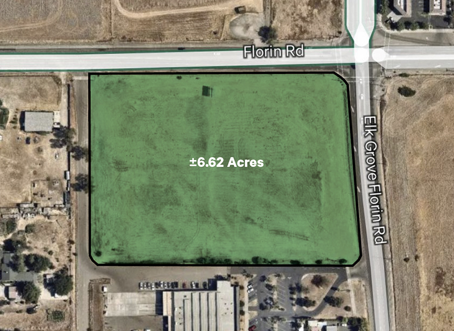 Aerial of land at 8848 Florin Road