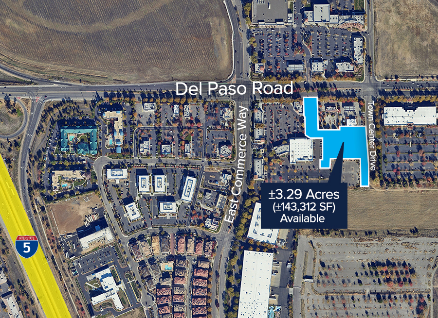 Aerial parcel of 2830 Del Paso Road